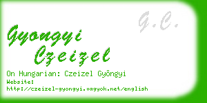 gyongyi czeizel business card